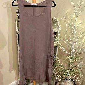 Tempo Paris Sleeveless Taupe Dress